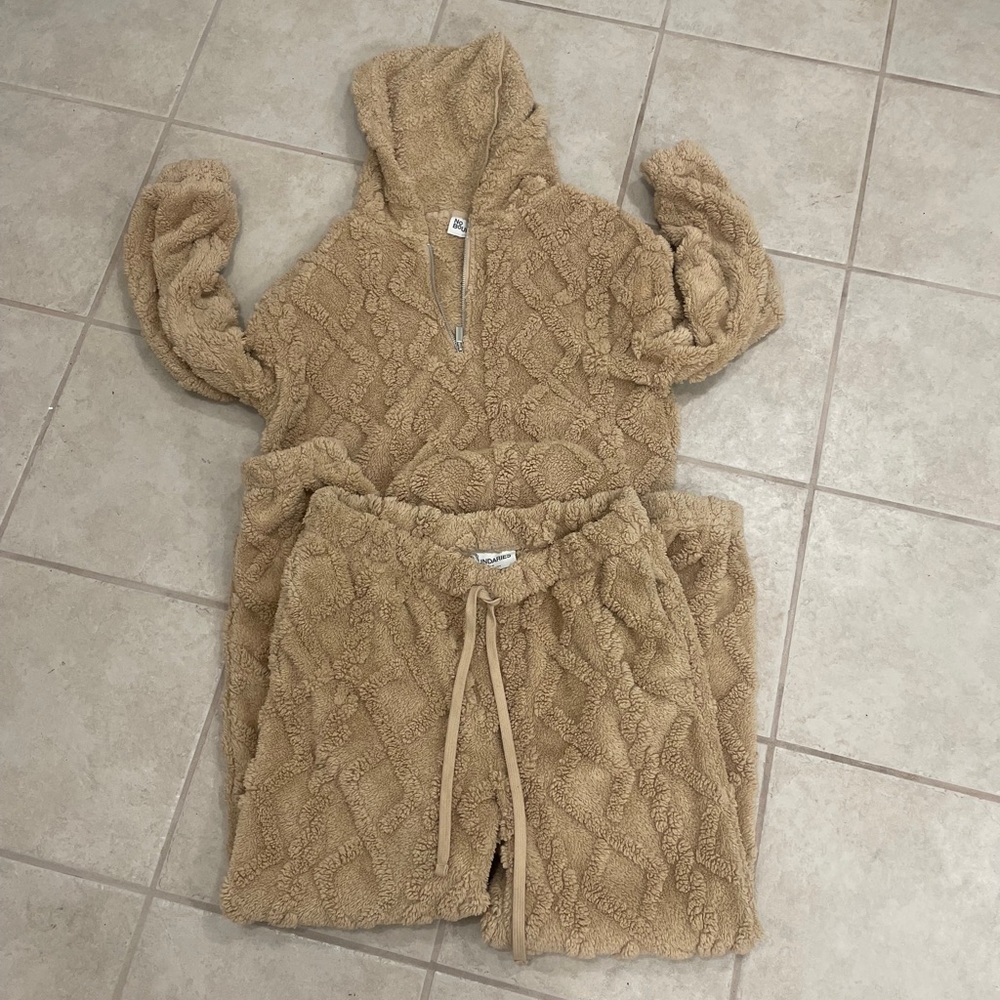 No Boundaries Tan Sherpa Fleece